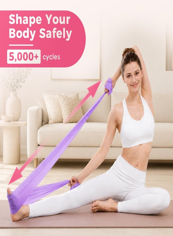 cerfess مجموعة بيلاتس للنساء، 21 في 1، معدات بيلاتس وردية اللون للتمارين المنزلية - Image 5