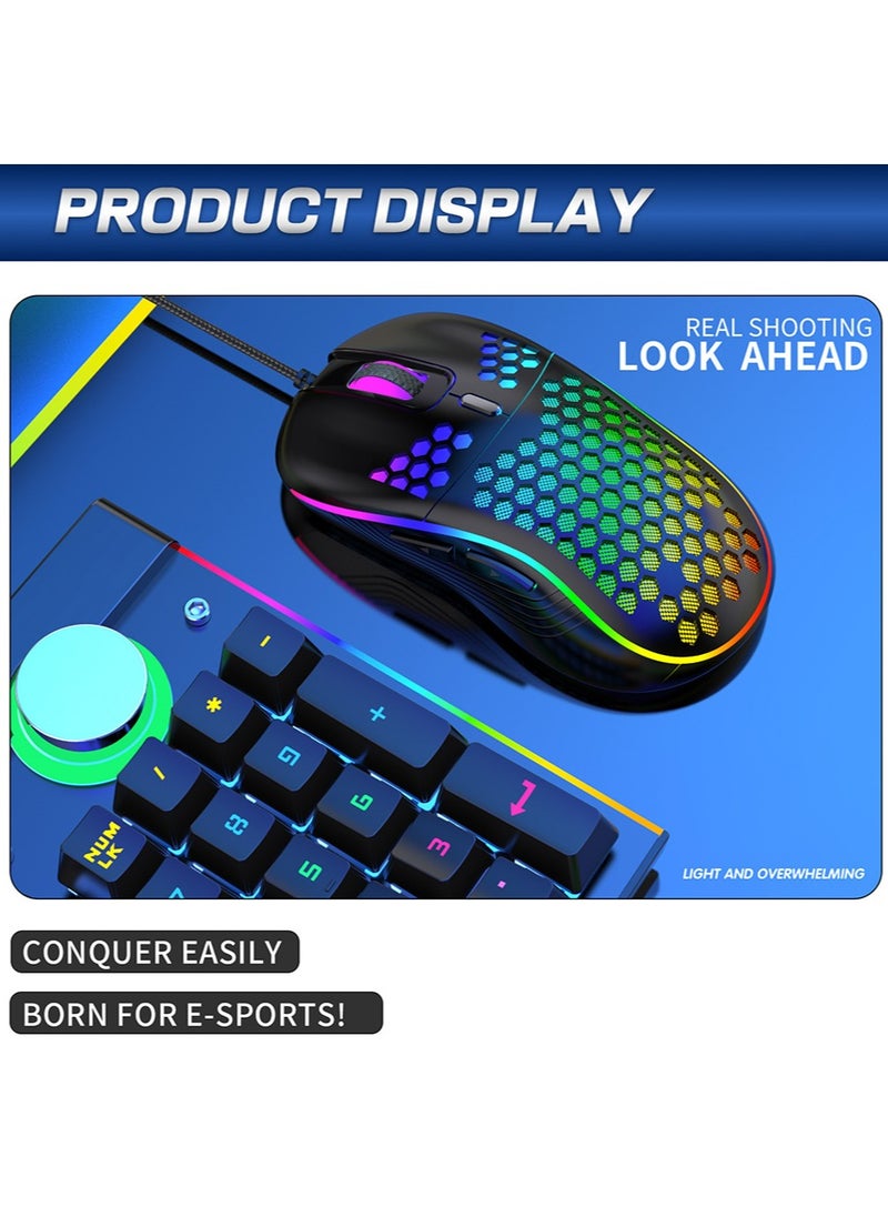Wired Gaming Mouse, Computer Mouse Ergonomic Mice Honeycomb Design with RGB Backlight, 6 Buttons for PC/Mac/Laptop/PS5 - pzsku/ZA2BABD053B97602C7D04Z/45/_/1724126139/d478039e-7b7a-4941-945e-c09333309e94