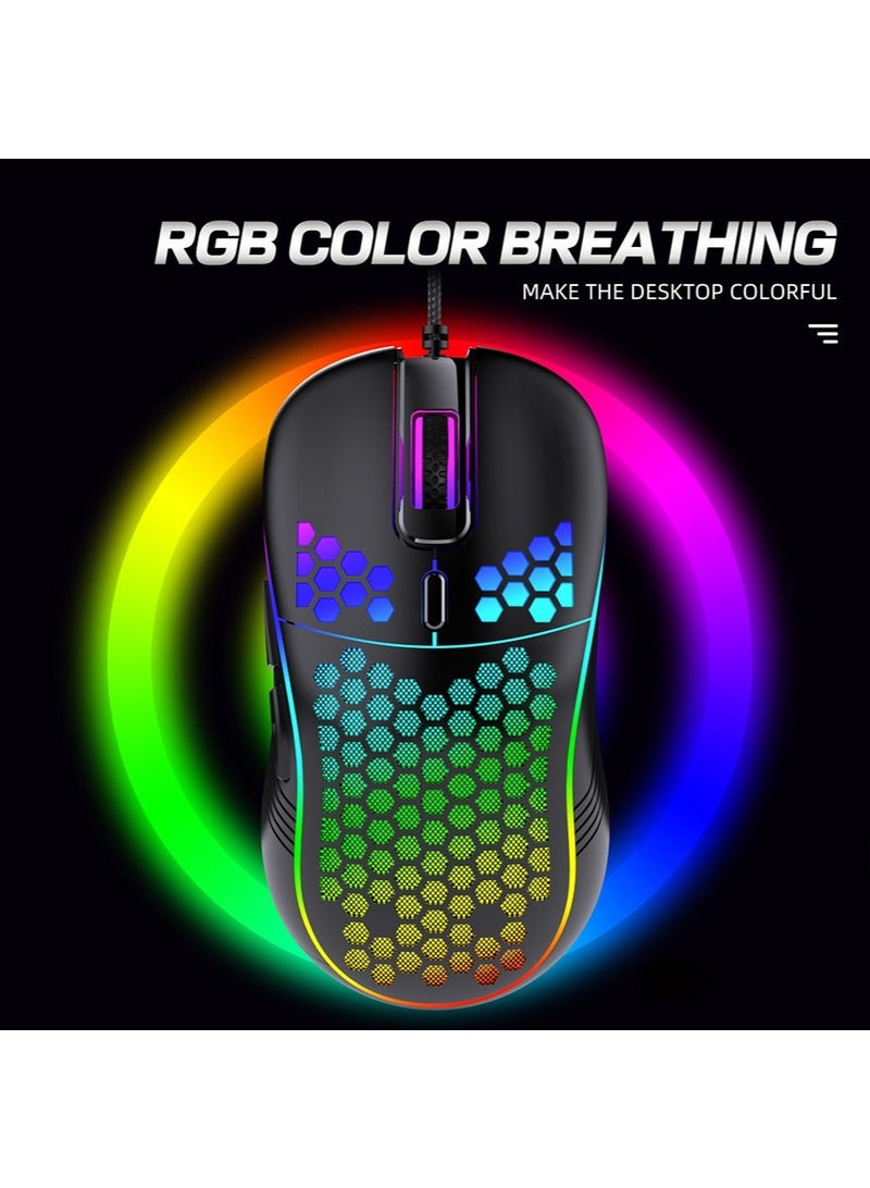 اي اي ان ايه السلكية ماوس لعبة ، ماوس الكمبيوتر مريح تصميم قرص العسل ، مع RGB الخلفية ، 6 أزرار الكمبيوتر / ماك / كمبيوتر محمول / PS5 - Image 4