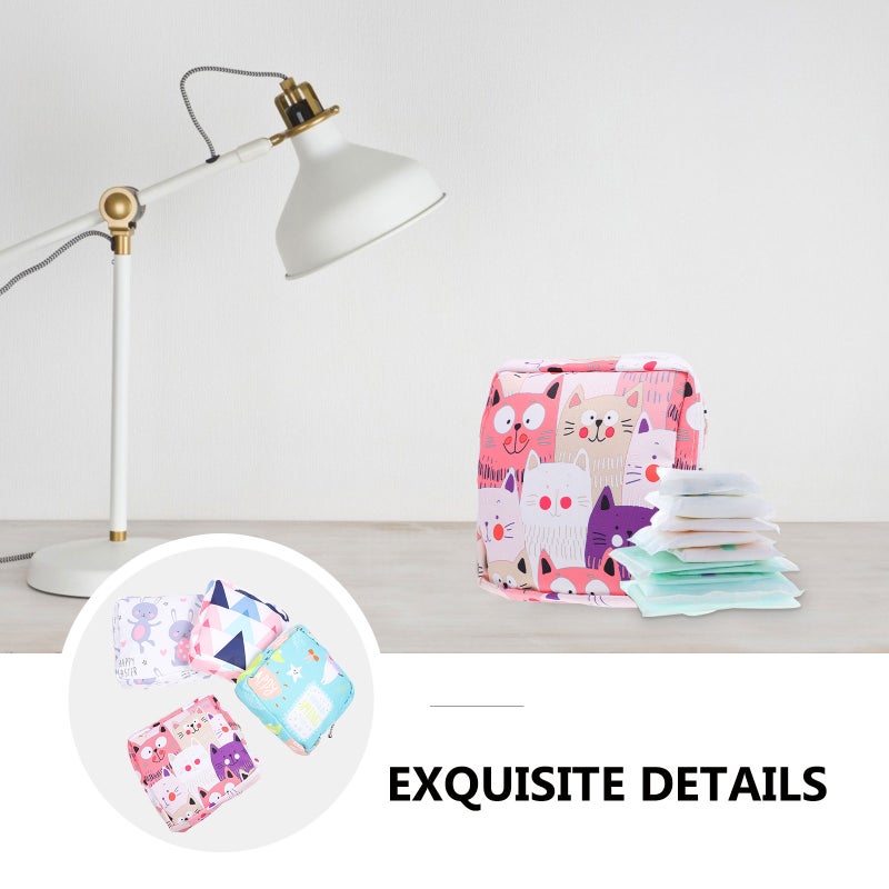 8 Pcs Napkin Storage Bags Tampon Bags Pad Organizers (Assorted Color) - Image 4