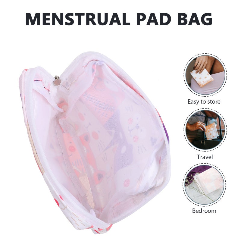 8 Pcs Napkin Storage Bags Tampon Bags Pad Organizers (Assorted Color) - Image 5