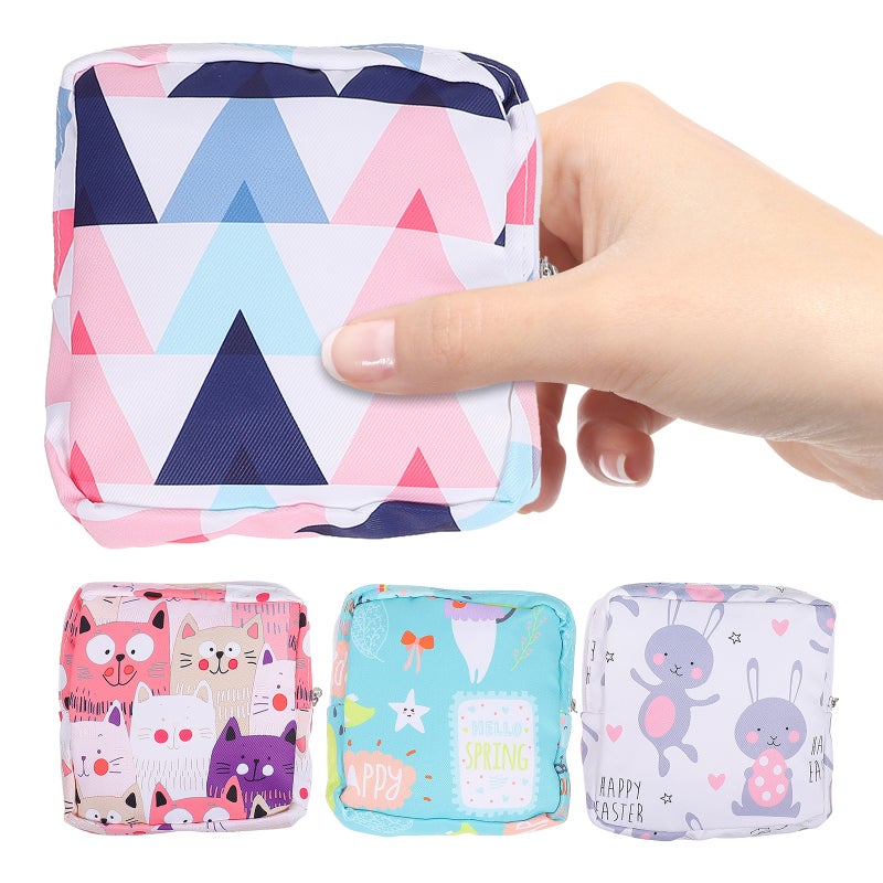 8 Pcs Napkin Storage Bags Tampon Bags Pad Organizers (Assorted Color) - Image 3