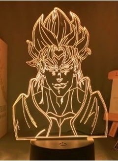 الثقة كي مصباح LED ثلاثي الأبعاد الوهمي ، مصباح ليلي من JoJo's Bizarre Adventure Anime Night Light مع جهاز تحكم عن بعد 16 لونًا ، مصباح طاولة يعمل بالطاقة USB ، ديكور منزلي لغرفة النوم ، هدية أعياد  - Image 1