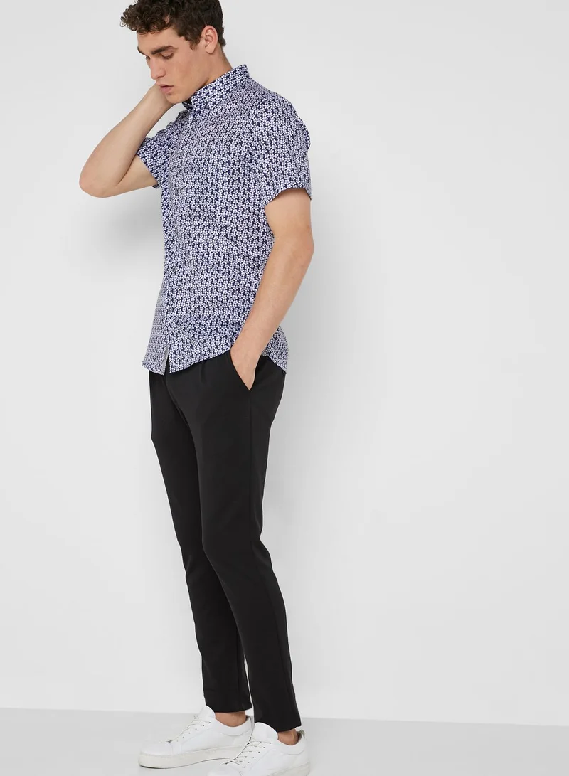 Ted Baker Petalz Printed Slim Fit Shirt