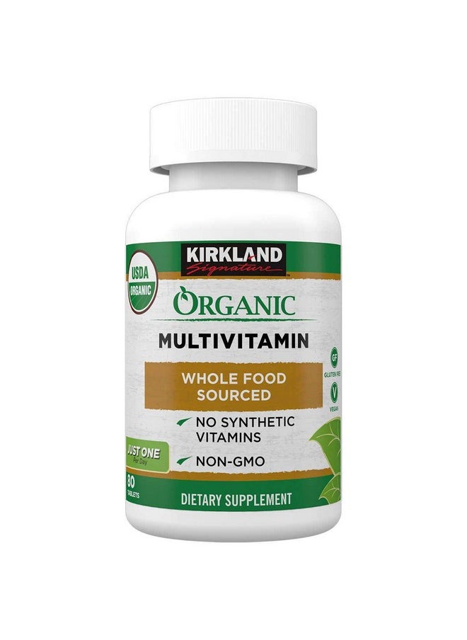 Kirkland Signature Organic Multivitamin 80 Coated Tablets  - Image 2