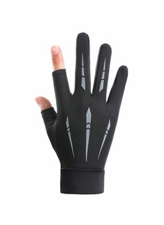 GROIC UV Protective Fishing Gloves, 2-Finger Gloves Sun Protection - Gloves Men's Women's Kayaking,  Boating, Fishing, Hiking, Driving Cycling Gloves  - Image 2