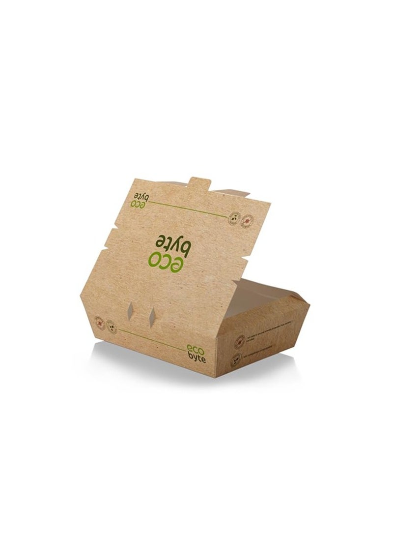Ecobyte ITC 750ml Clamshell Lunch Boxes | Pack of 15 | Biodegradable Takeaway Containers with Compostable BioSeal | Plastic-Free, Leak-Proof, Oil & Grease Resistant - Image 3