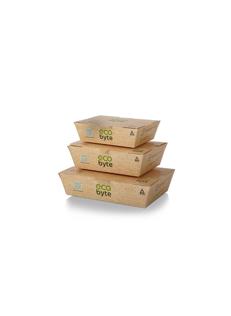 Ecobyte ITC 750ml Clamshell Lunch Boxes | Pack of 15 | Biodegradable Takeaway Containers with Compostable BioSeal | Plastic-Free, Leak-Proof, Oil & Grease Resistant - Image 5