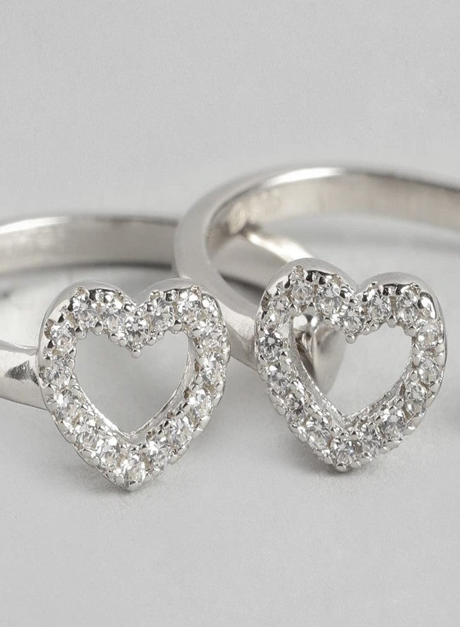 ZAVYA 925 Sterling Silver Rhodium Plated Heart Shape Toe Ring | Gift for Women & Girls | With Certificate of Authenticity and 925 Hallmark|Mother's Day - Image 5