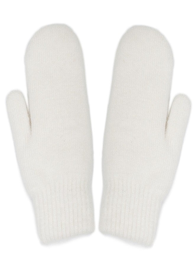 Mealah Winter Warm Mittens for Women - Cold Weather Stretch Thick Lining Knitted Gloves S/M - Image 1