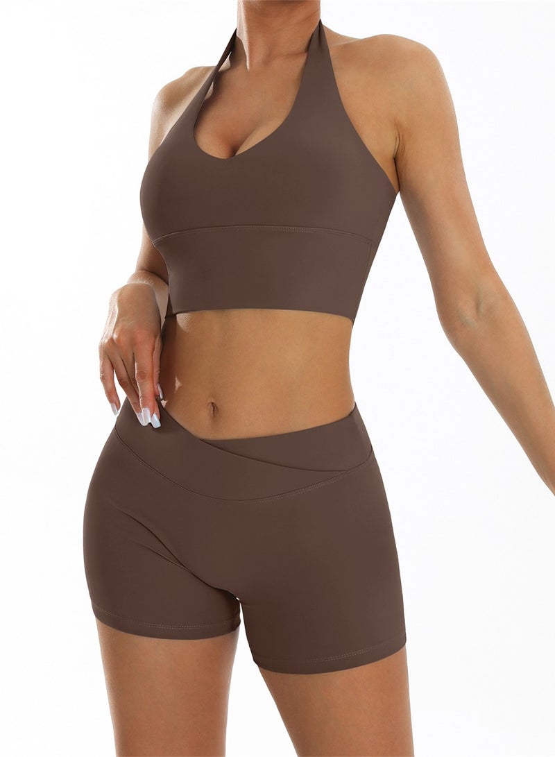 general 2PCS Yoga Set Women Gym Shorts Tracksuit Workout Clothes Hip Lifting Sport Suit Female Sports Bra Fitness Shorts Sportwear  - Image 1