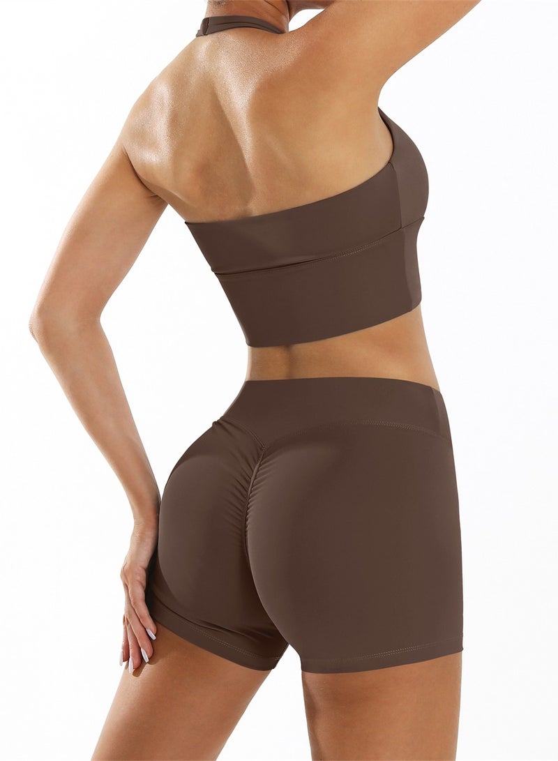 general 2PCS Yoga Set Women Gym Shorts Tracksuit Workout Clothes Hip Lifting Sport Suit Female Sports Bra Fitness Shorts Sportwear  - Image 2