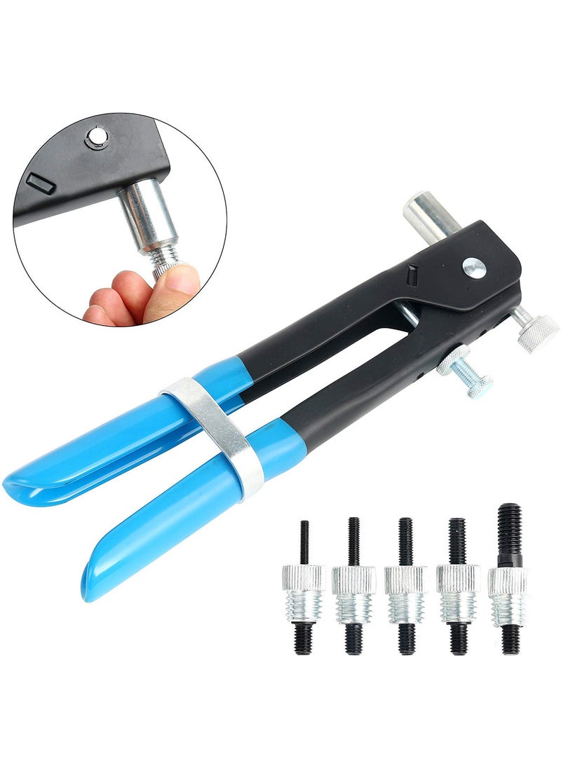 YaeKoo 191pcs Heavy Duty Blind Rivet Nut Kit Set, Riveter Tool, Rivet Nut Gun, Thread Hand Riveter, Rivet Gun Threaded Insert Tool, Riveting Tools with 185PCS Metric Rivet Nuts Assortment M3 M4 M5 M6 M8  - Image 3