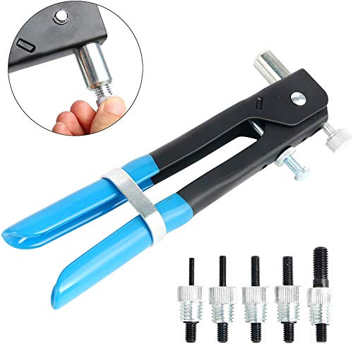 YaeKoo 191pcs Heavy Duty Blind Rivet Nut Kit Set, Riveter Tool, Rivet Nut Gun, Thread Hand Riveter, Rivet Gun Threaded Insert Tool, Riveting Tools with 185PCS Metric Rivet Nuts Assortment M3 M4 M5 M6 M8 - Image 3