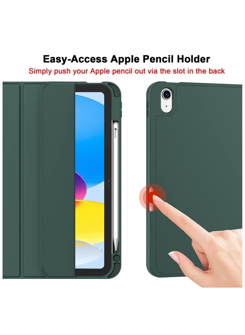 فوميمو حافظة لجهاز iPad (A16) 11 بوصة 2025/iPad 10 10.9 بوصة 2022، غطاء خلفي شفاف مع حامل قلم، وغطاء حافظة مع خاصية السكون/التنشيط التلقائي لجهاز iPad 10 10.9 بوصة 2022/iPad 11 11 بوصة 2025(أخضر) - Image 3