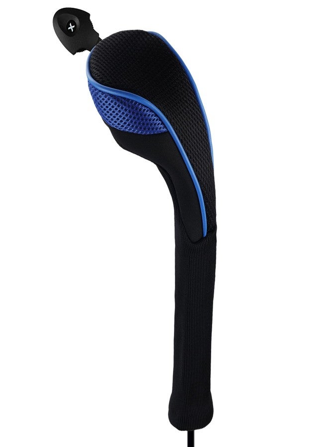 Andux 3 Pack Long Neck Golf Hybrid Club Head Covers Black/Blue - Image 2