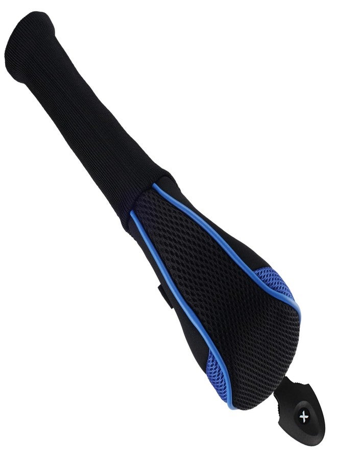 Andux 3 Pack Long Neck Golf Hybrid Club Head Covers Black/Blue - Image 3