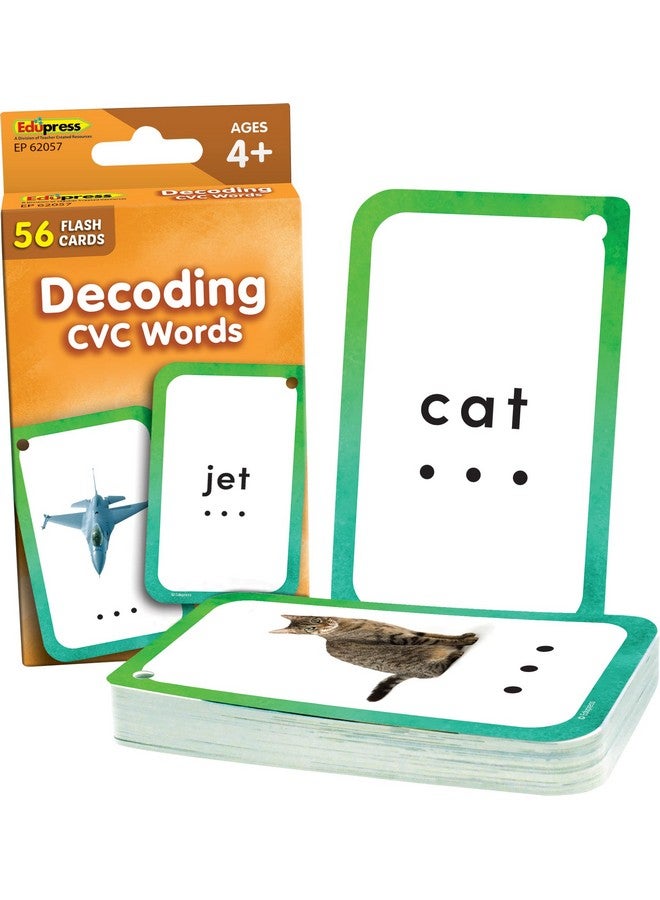 Teacher Created Resources Decoding CVC Words Flash Cards (EP62057), Medium - Image 1