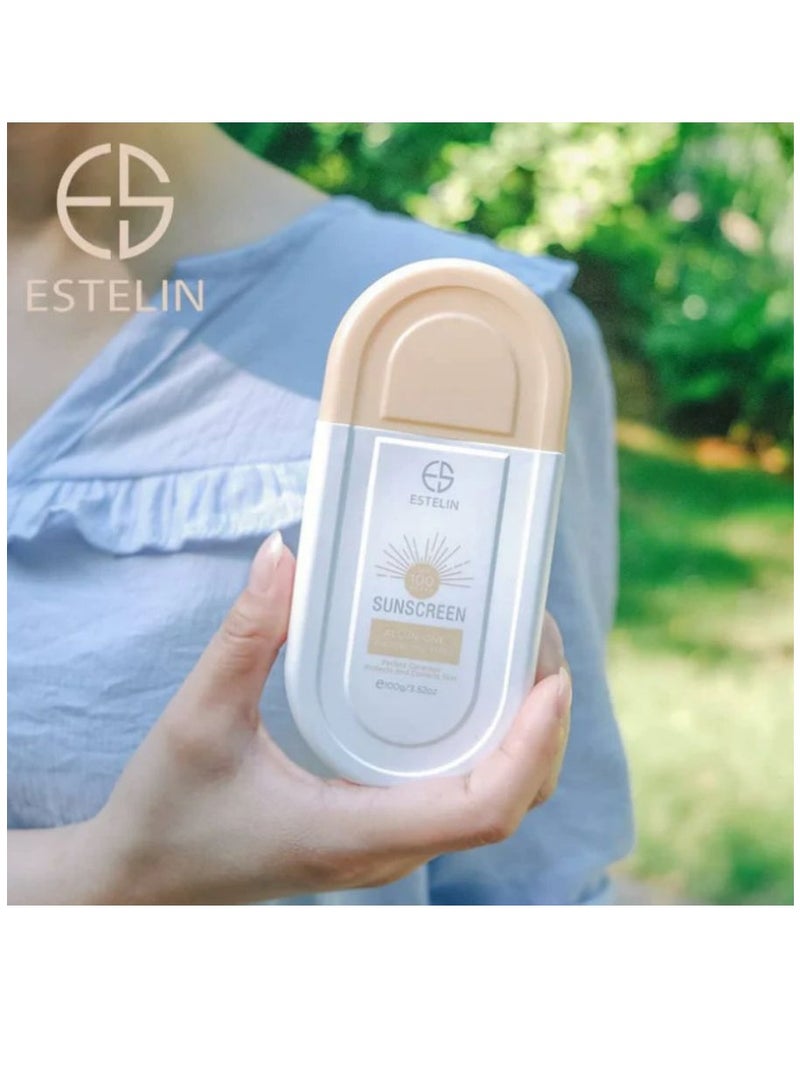 Estelin Multi Defense Tinted Sunscreen SPF 100 PA+++ - 100g - Image 1