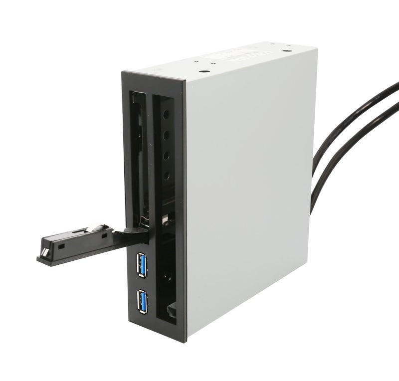 Syba 5.25" Bay Adapter for Slim Optical Drive, 2.5" Trayless Rack for Hard Drives HDD SSD, USB Hub - SY-MRA55005 - Image 4