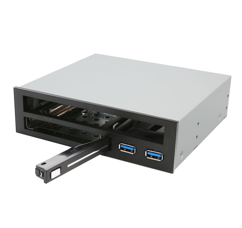 Syba 5.25" Bay Adapter for Slim Optical Drive, 2.5" Trayless Rack for Hard Drives HDD SSD, USB Hub - SY-MRA55005 - Image 5