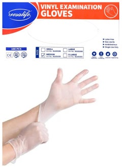 Gesalife Powder Free Vinyl Disposable Examination Gloves 100 Pcs  - Image 1