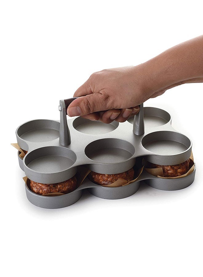 Triple Burger Press Hamburger Patties Maker Multicolour 25cm - Image 3