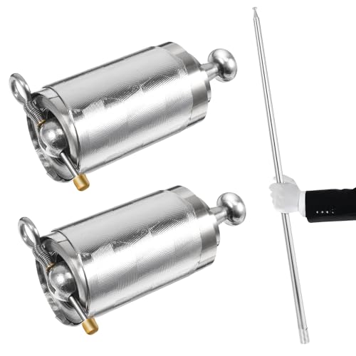 Healifty 2pcs Metal Appearing Cane: Magician Wand Retractable Collapsible Stick for Professional Stage Close- up Tricks Accessories - Image 1