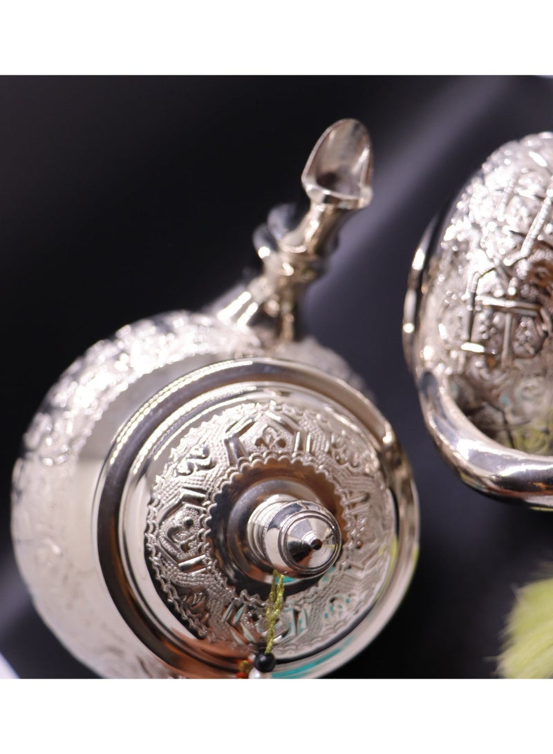 Handcrafted Moroccan Silver Brass Teapot, Heat‑Resistant - Image 5