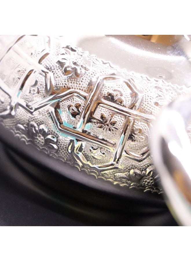 Handcrafted Moroccan Silver Brass Teapot, Heat‑Resistant - Image 3