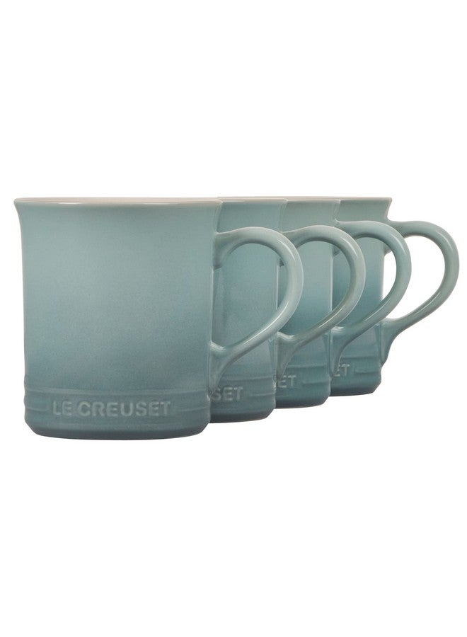 Le Creuset Le Creuset Stoneware Set of 4 Mugs, 14 oz. each, Sea Salt  - Image 2