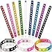 MTLEE 12 Pieces Silicone Charm Rubber Bracelets Kids Christmas Party Gifts Silicone Wristbands Adjustable Bracelets with Holes for Shoe Charm Girls Boys Birthday Party Award vivid Colors 83 Inch - Image 3