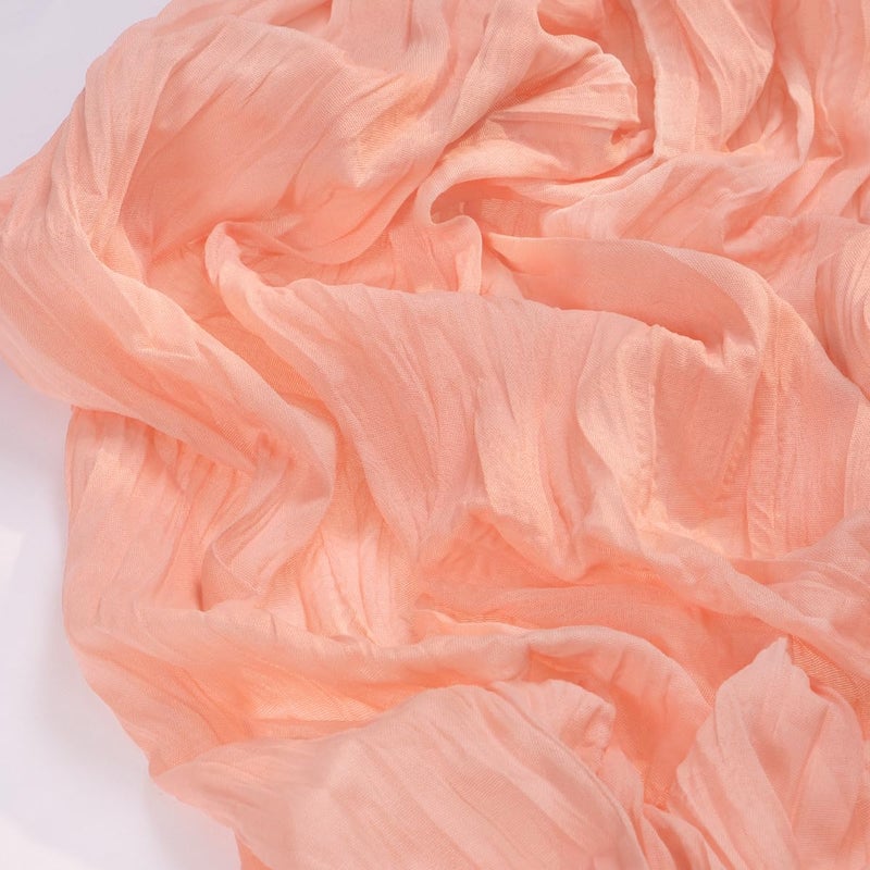 Socomi Coral Peach Easter Spring Cheesecloth Table Runner Boho Rustic Gauze 120 inch 10FT Cheese Cloth Runner for Wedding Party Baby Shower Birthday Home Decor Holiday Decorations - Image 2