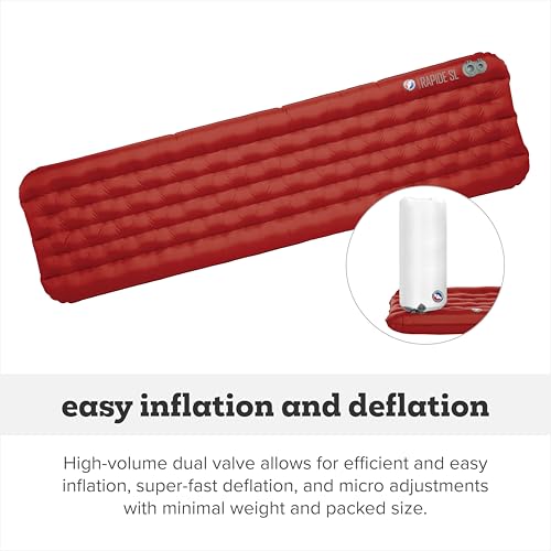 Big Agnes Rapide SL - Insulated Sleeping Pad, Ultralight, All Season Compact Backpacking and Hiking, Pumphouse Sack Included, Orange, 20x78 Long - Image 5