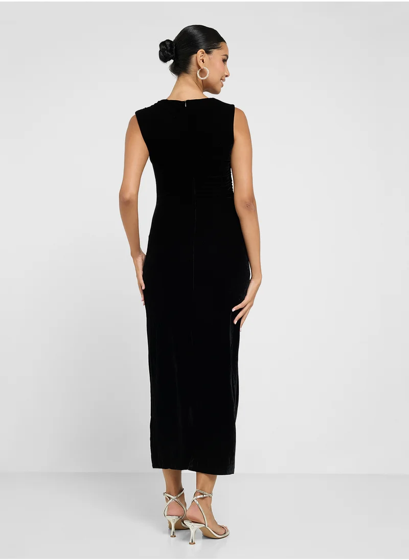 جينجر Draped Bodycon Dress