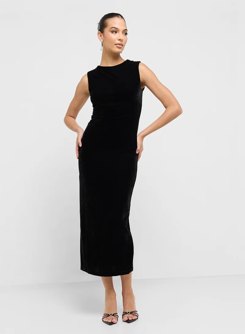 Ginger Velvet Column Dress