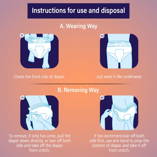 MYAID Unisex Premium Adult Diaper Medium Size. Pant Style. Higher Absorption & Longer Comfort - M Size (10 Pc) Pack of 1 - Image 3