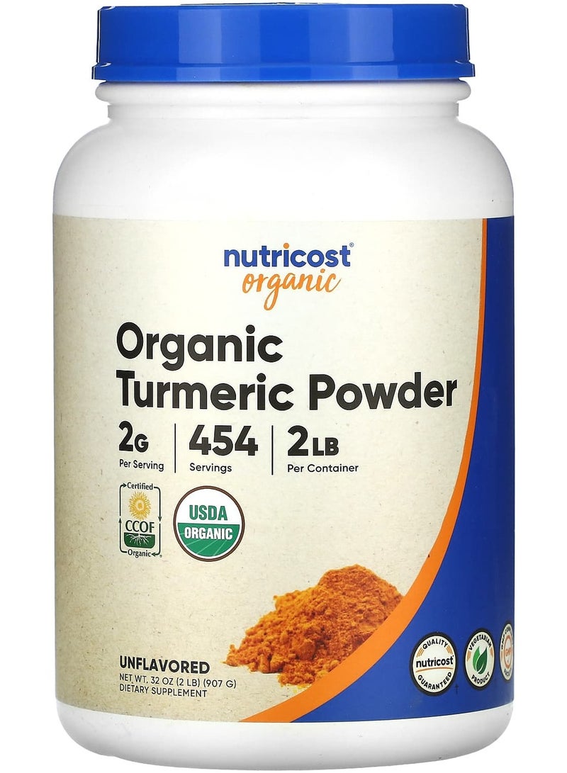 Nutricost Organic Turmeric Powder, Unflavored, 32 oz (907 g)