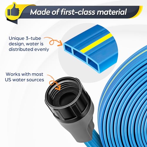 Winisok Sprinkler Hose 75FT, Heavy Duty Watering Hoses, Efficient Irrigation Tubing for Garden Lawn Sprinklers System with 30 Pack Staples - Image 3