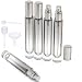 Jagolain 5Pcs Mini Perfume Refillable Travel Bottles 10ml Perfume Atomiser Sprayer Glass Bottle Portable For Travel Holidayoutdoor Activities and Sample Container Grey - Image 2
