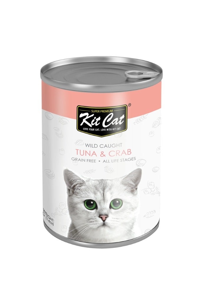 Kit Cat Cat Wet Food With Tuna And Crab Flavor For All Life Stages 400g
