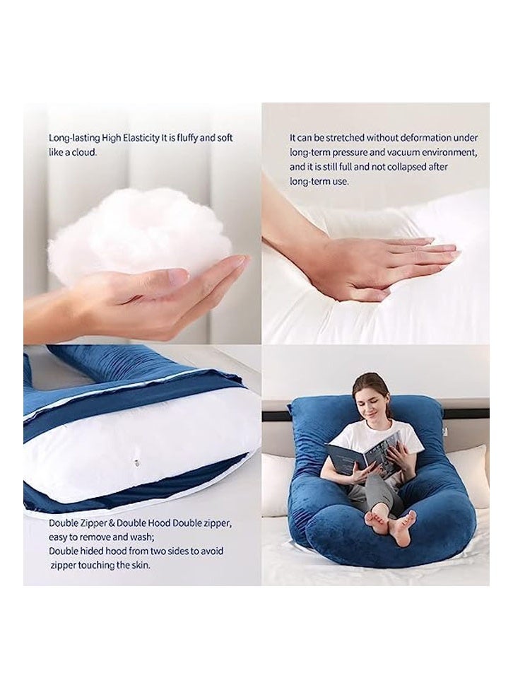 keke Pregnancy Pillow, Removable J-Shape Full Body Pillow, Maternity Pillow and Maternity Support Length 175cm, Width 65cm - Image 3