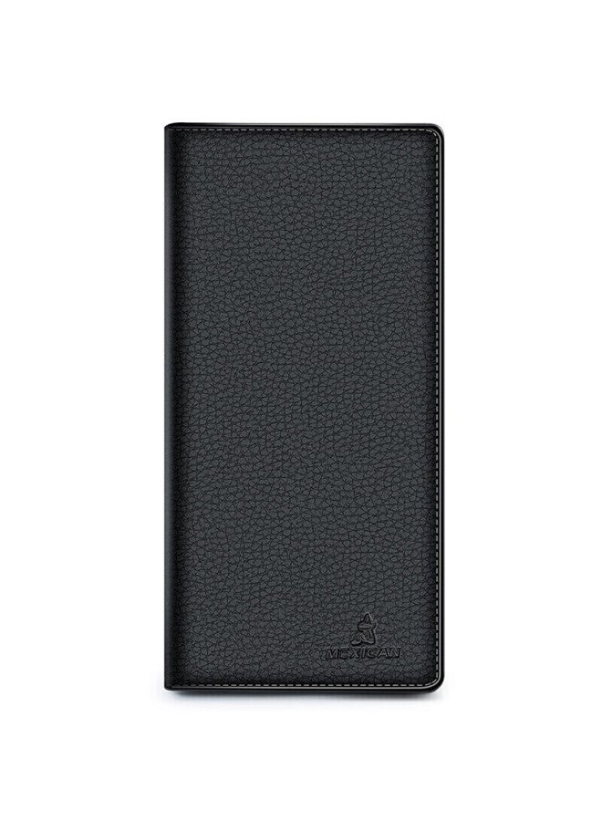 Scarecrow Men's Wallet, Top-grain Leather, Genuine Leather Wallet, Large Capacity, Two-fold Long Wallet, Fashionable Bill Holder - Image 2