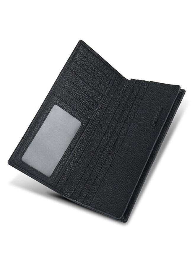 Scarecrow Men's Wallet, Top-grain Leather, Genuine Leather Wallet, Large Capacity, Two-fold Long Wallet, Fashionable Bill Holder - Image 5