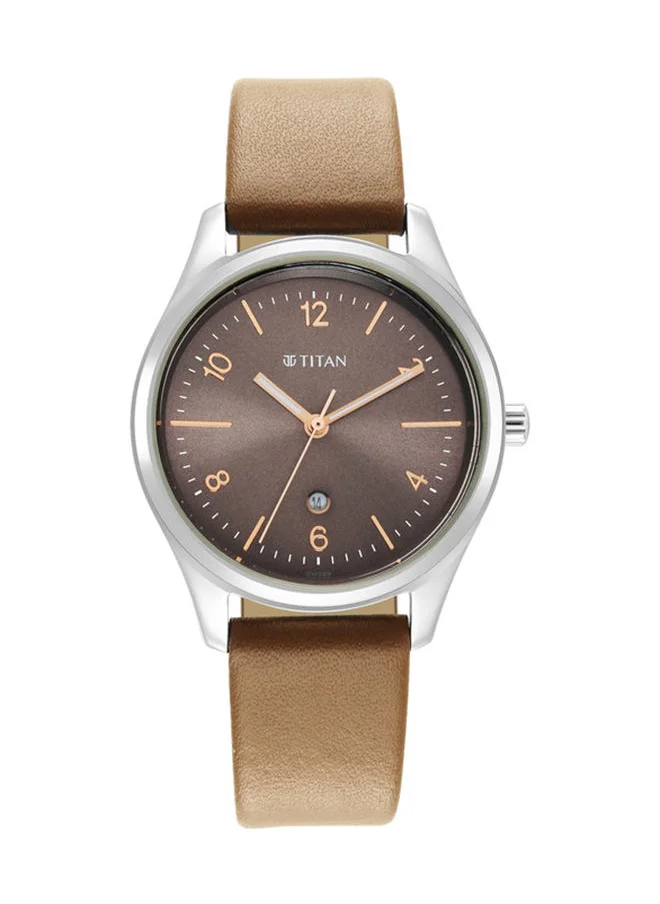 تيتان Leather Analog Wrist Watch 2639SL12