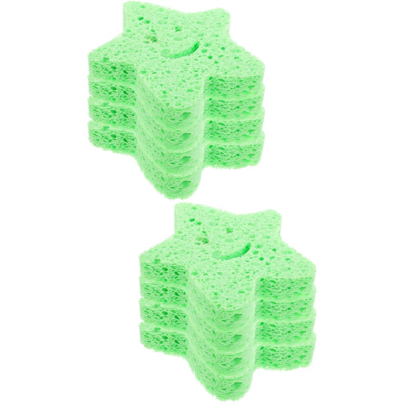 8 pcs Bath Shower Sponges Star Shaped Bathing Exfoliating Sponge Cute Exfoliating Body Scrubber - Image 1