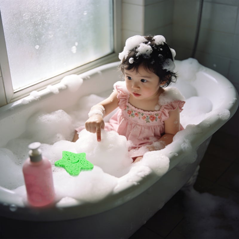 8 pcs Bath Shower Sponges Star Shaped Bathing Exfoliating Sponge Cute Exfoliating Body Scrubber - Image 3