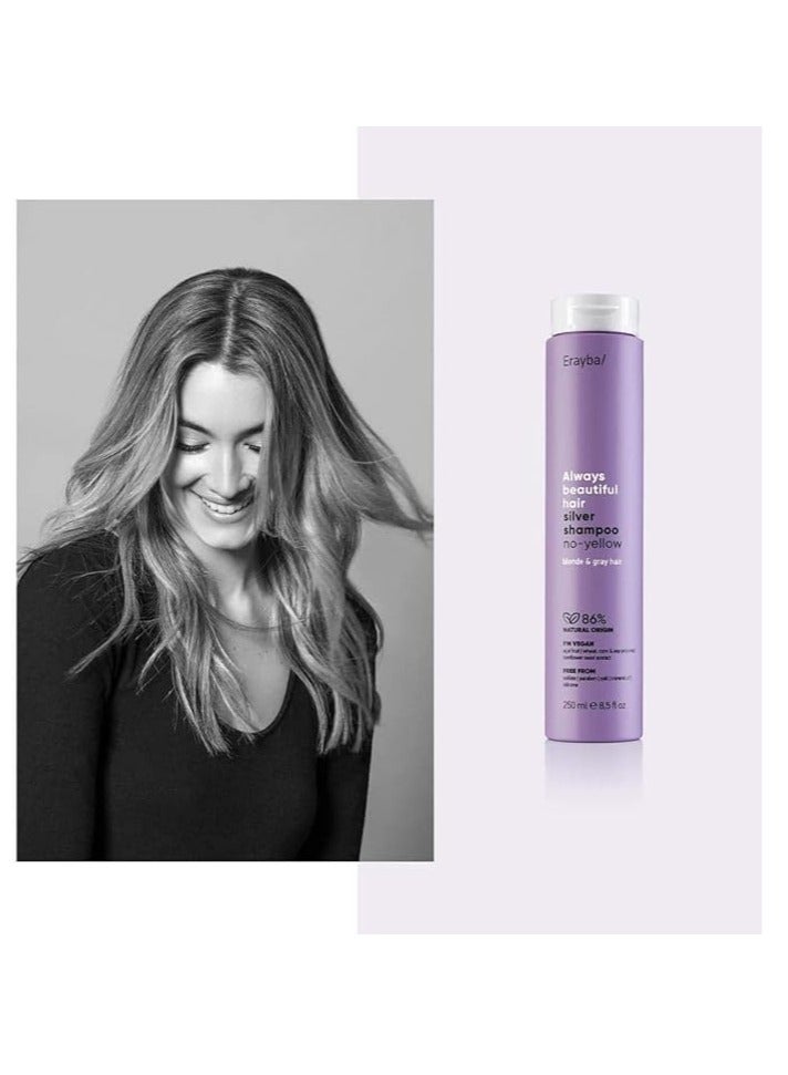 Erayba Silver Shampoo for White Gray And Blonde Hair 250 ml - Image 2