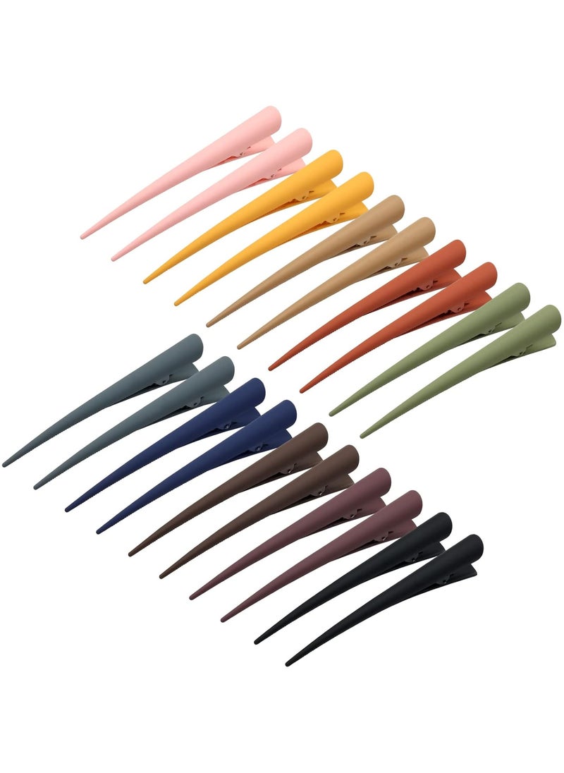 Cinaci Cinaci 20PCS10 Pairs Colorful Plastic 47 Inch Long Alligator Hair Clips for Hair Styling Sectioning Hair Barrettes Duckbill Hair Clip Accessories for Women Girls 
