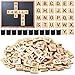 JMZYJZH 150 PCS Wood Magnetic Letter Wooden Letter Magnets for Fridge Refrigerator Wall Alphabet Tile Letters Magnetics for Fun Learning Decorative Game Board - Image 2